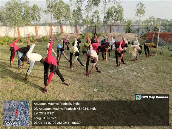 NSS camp 2024 Day-5 yoga and exercise program